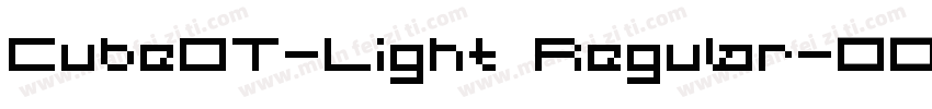 CubeOT-Light Regular字体转换